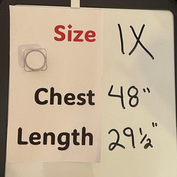 Parsley & Sage Red Multi Silk Textured Pintuck Long Sleeve Tunic Blouse Plus 1X - Picture 12 of 13